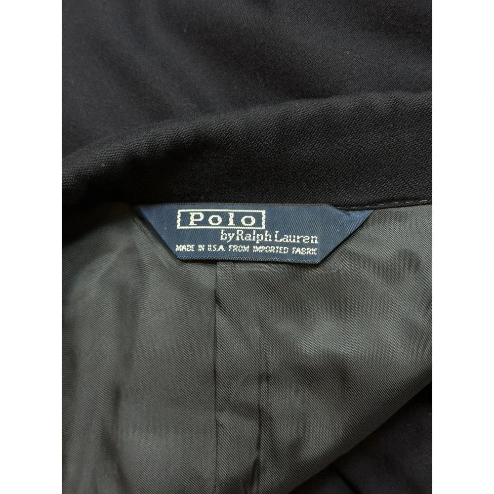 VTG Polo Ralph‎ Lauren Jacket Navy Blue Blazer Men's Sz 40 USA Wool Sport Coat